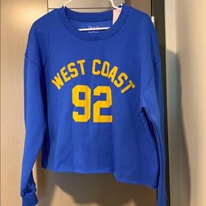 West Coast Blue sweater in size L